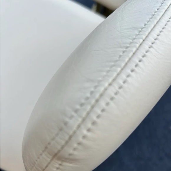 Vintage counter stools DIA brass & cream leather JEANS SHIRT JACKET SHOES - Picture 7 of 12